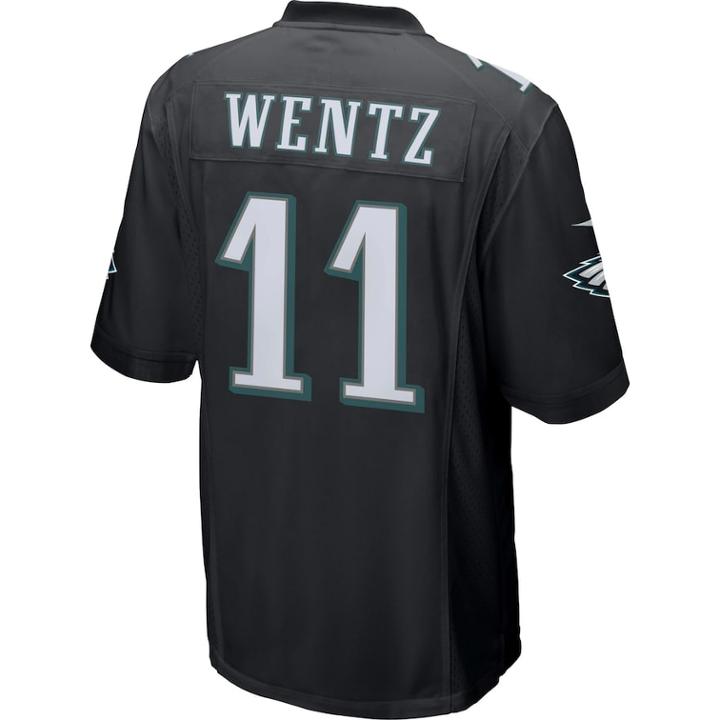Men's Nike Philadelphia Eagles Carson Wentz Super Bowl Lii Bound Jersey, Size: Xl, Black