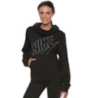 Women's Nike Funnel Neck Running Hoodie, Size: Medium, Grey (charcoal)