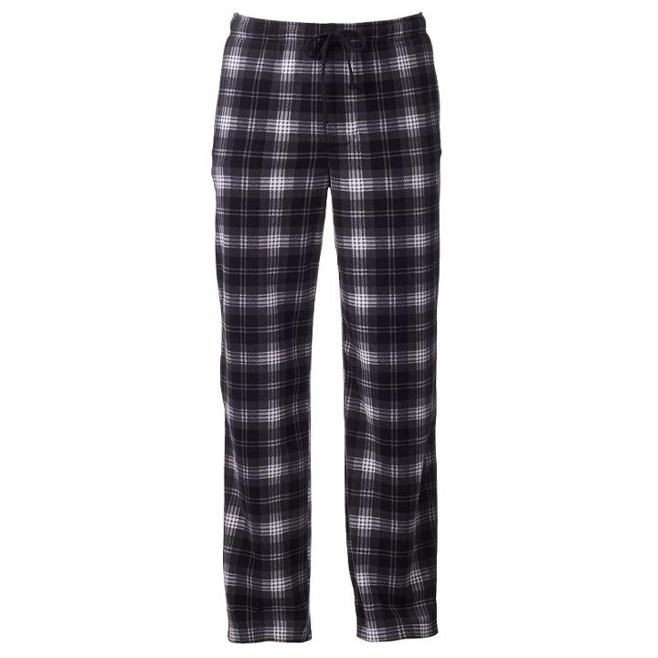 Men's Croft & Barrow&reg; Patterned Microfleece Lounge Pants, Size: Medium, Oxford