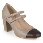 Journee Collection Rory Women's Mary Jane Heels, Girl's, Size: 8, Med Beige