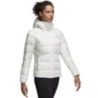 Women's Adidas Outdoor Helionic Hooded Down Jacket, Size: Medium, White