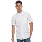 Men's Vans Crosshatch K Button-down Shirt, Size: Medium, White