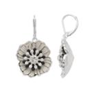 Dana Buchman Poppy Flower Nickel Free Drop Earrings, Women's, White