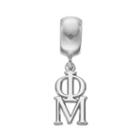 Logoart Sterling Silver Phi Mu Sorority Charm, Women's, Grey