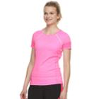 Women's Fila Sport&reg; Melange Mesh Inset Tee, Size: Xl, Brt Pink