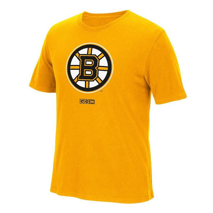 Men's Ccm Boston Bruins Logo Tee, Size: Xxl, Yellow