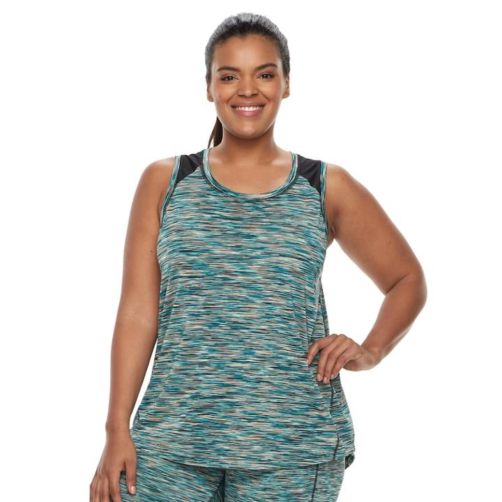 Plus Size Tek Gear&reg; Performance Tank, Women's, Size: 4xl, Turquoise/blue (turq/aqua)