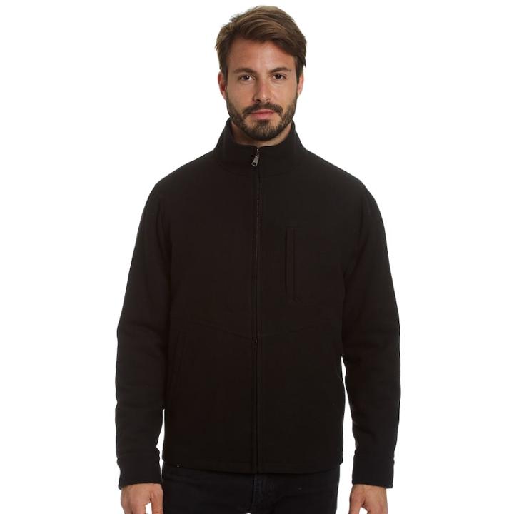 Big & Tall Haggar Stretch Wool-blend Open-bottom Jacket, Men's, Size: 4xb, Black