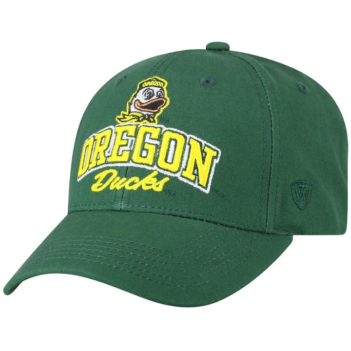 Adult Top Of The World Oregon Ducks Advisor Adjustable Cap, Men's, Dark Green
