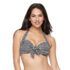 Women's Apt. 9&reg; Tie Front Bandeau Bikini Top, Size: Small, Oxford