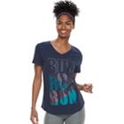 Women's Tek Gear&reg; Dry Tek V-neck Tee, Size: L Tall, Dark Blue