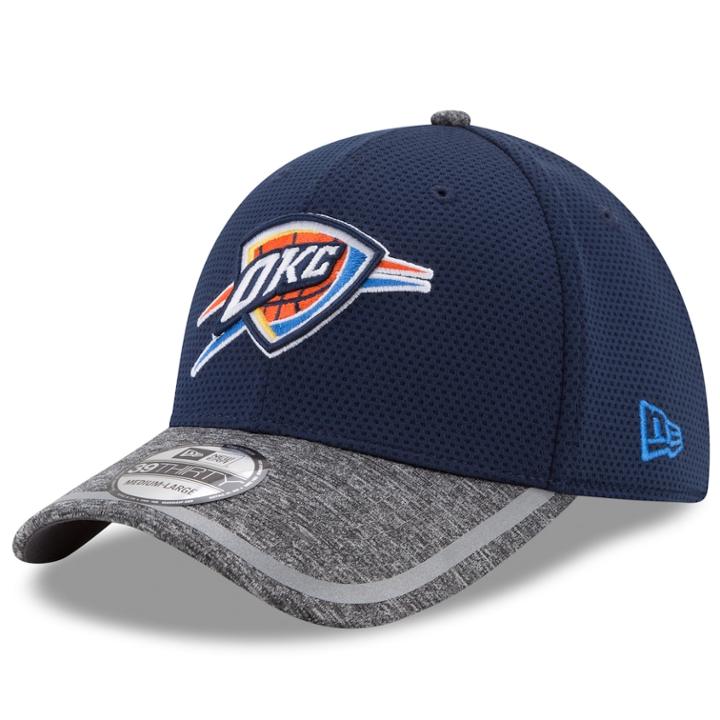 Adult New Era Oklahoma City Thunder 39thirty Training Flex-fit Cap, Men's, Size: L/xl, Blue