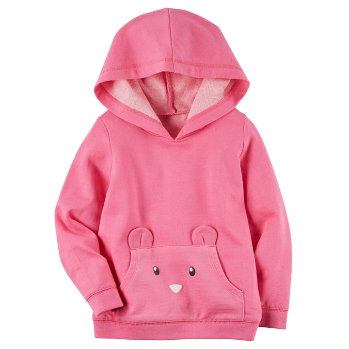 Girls 4-8 Carter's Pink 1-pocket Hoodie, Size: 7