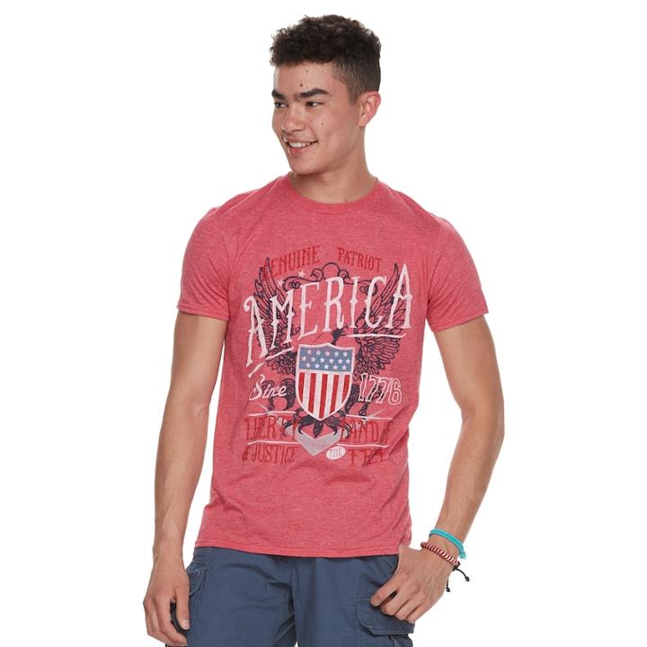 Men's Genuine Patriot Tee, Size: Xxl, Dark Red