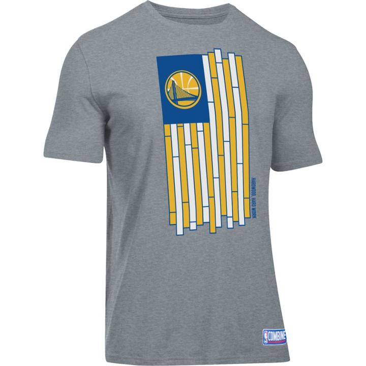 Men's Under Armour Golden State Warriors Court Flag Tee, Size: Small, Gray