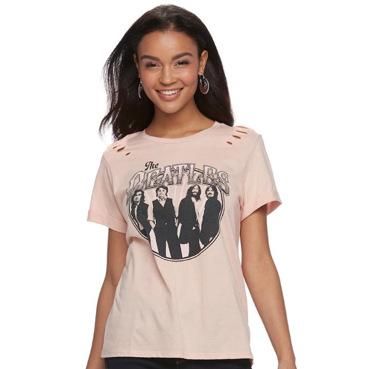 Juniors' The Beatles Tee, Teens, Size: Medium, Pink