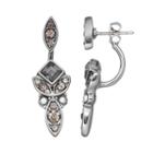 Simply Vera Vera Wang Marquise Nickel Free Front Back Earrings, Women's, Grey Other
