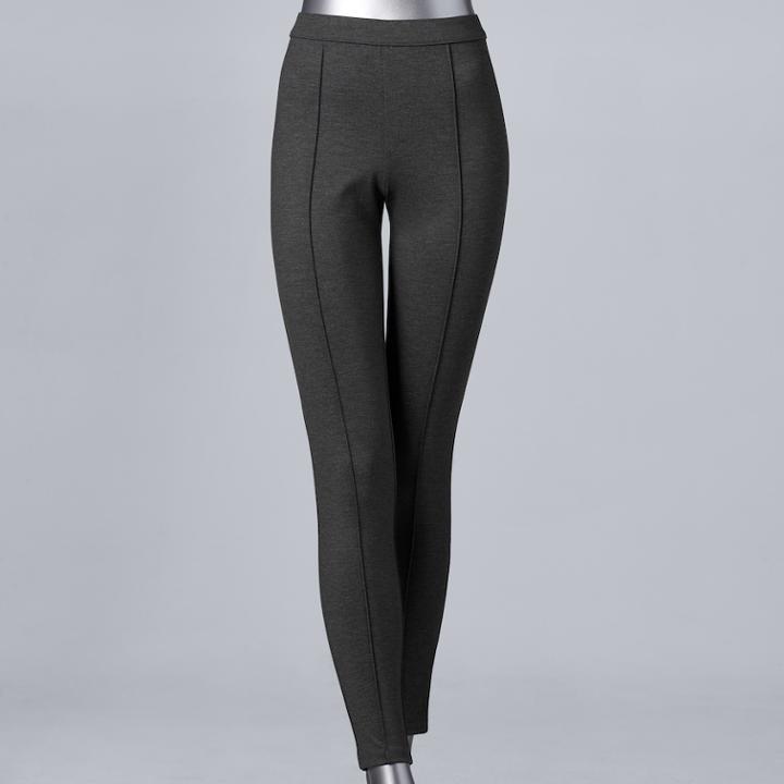Women's Simply Vera Vera Wang Herringbone Leggings, Size: Xl, Black