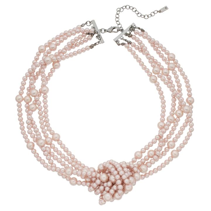 Simply Vera Vera Wang Pink Simulated Pearl Knot Necklace, Women's, Light Pink