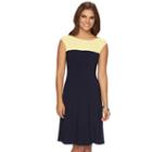 Women's Chaps Colorblock Sheath Dress, Size: Xs, Blue