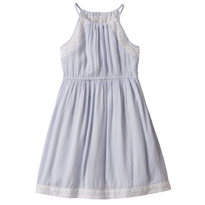 Girls 4-8 Sonoma Goods For Life&trade; High Neck Cinched Dress, Girl's, Size: 6, White