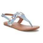 So&reg; Multi Braid Girls' Sandals, Size: 1, Blue (navy)