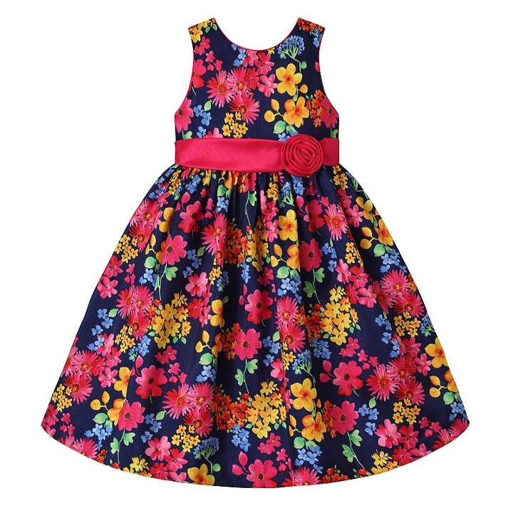 Girls 7-16 American Princess Navy (blue) Floral Dress, Girl's, Size: 8