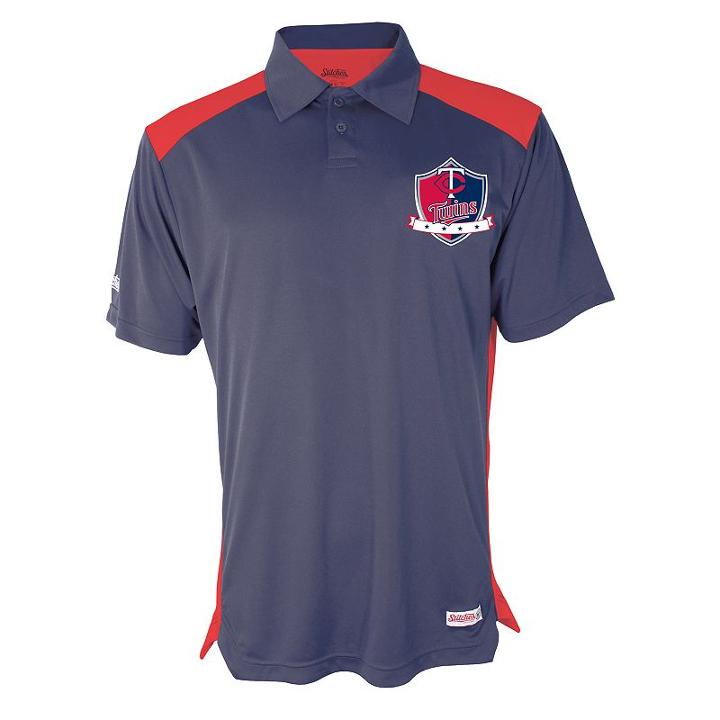 Men's Stitches Minnesota Twins Interlock Polo, Size: Large, Multicolor