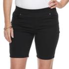 Petite Croft & Barrow&reg; Pull-on Bermuda Jean Shorts, Women's, Size: 8 Petite, Black
