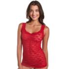 Juniors' Candie's&reg; Sheer Lace Cami, Teens, Size: Large, Med Red