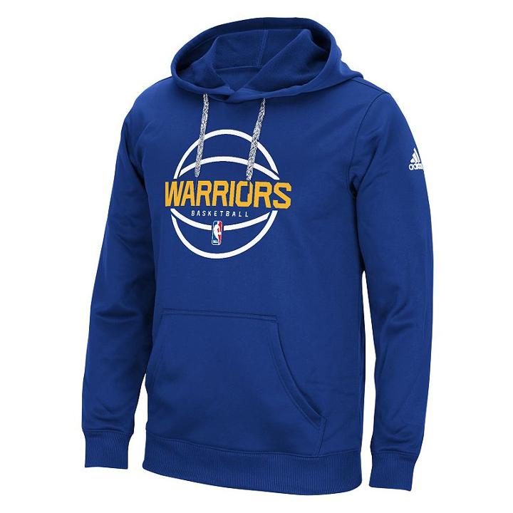 Men's Adidas Golden State Warriors New Ball Hoodie, Size: Large, Blue