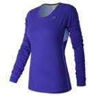 Women's New Balance Accelerate Workout Top, Size: Large, Drk Purple