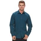 Men's Apt. 9&reg; Slim-fit Stretch Button-down Shirt, Size: Small, Dark Blue