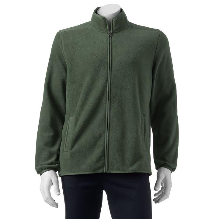 Men's Croft & Barrow Artic Fleece Jacket, Size: Xl, Dark Green