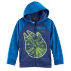 Boys 4-7x Star Wars A Collection For Kohl's Star Wars Millenium Falcon Zipper Hoodie, Size: 4, Dark Blue