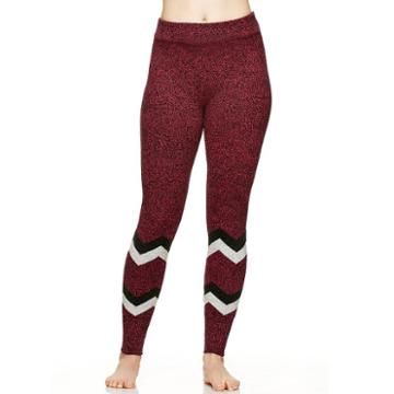 Women's Hottotties Wool Blend Sweater Leggings, Size: Large, Red
