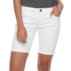 Petite Apt. 9&reg; Rolled Jean Bermuda Shorts, Women's, Size: 16 Petite, White