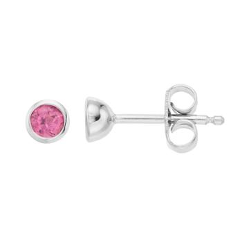 Boston Bay Diamonds Sterling Silver Pink Tourmaline Stud Earrings, Women's