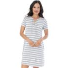 Women's Ab Studio Striped Lace-up Shift Dress, Size: Regular, Ovrfl Oth