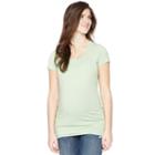 Maternity Oh Baby By Motherhood&trade; Ruched Scoopneck Tee, Women's, Size: Xl, Lt Green