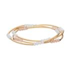 Lc Lauren Conrad Pastel Beaded Curved Tube Stretch Bracelet Set, Women's, Multicolor