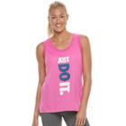 Women's Nike Sportswear Just Do It Racerback Tank Top, Size: Xl, Dark Pink