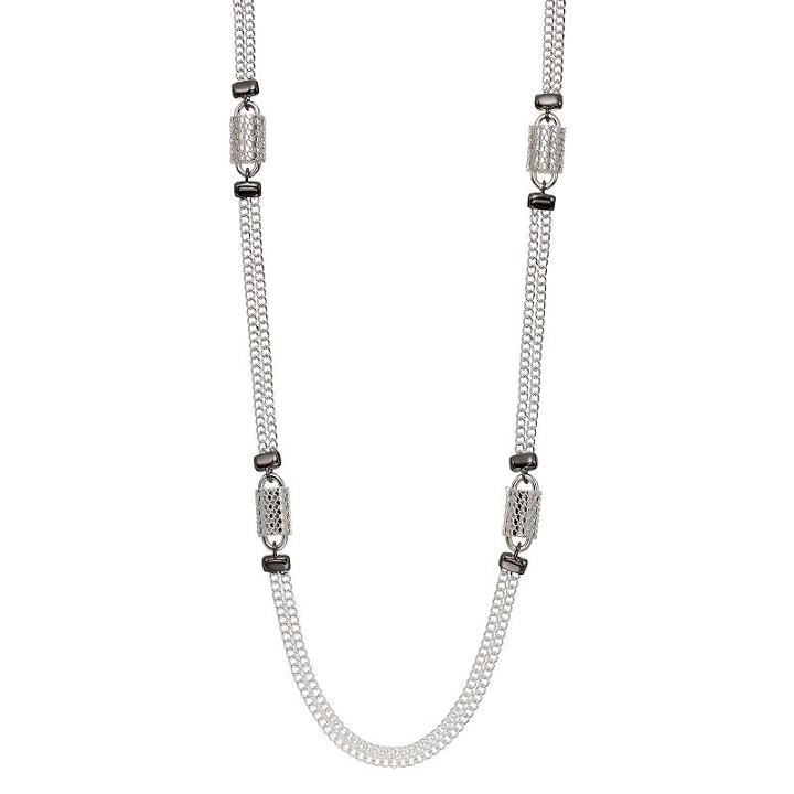 Dana Buchman Two Tone Long Station Necklace, Women's, Multicolor