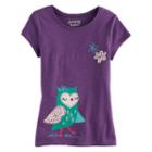 Girls 4-10 Jumping Beans&reg; Animal Graphic Tee, Size: 4, Med Purple