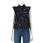 Women's Lc Lauren Conrad Ruffle Blouse, Size: Xxl, Black