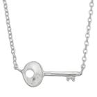 Sterling Silver Key Necklace, Women's, Grey