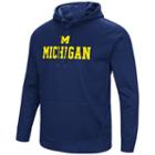 Men's Campus Heritage Michigan Wolverines Sleet Pullover Hoodie, Size: Large, Dark Blue