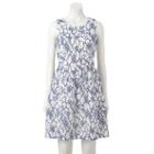 Women's M By Maia Floral Lace Fit & Flare Dress, Size: 4 - Regular, Blue Other