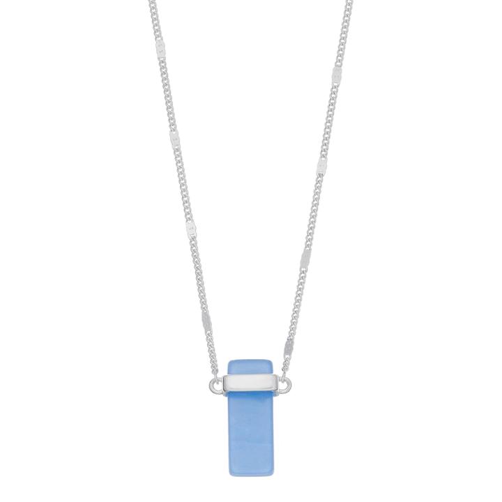 Lc Lauren Conrad Quartz Rectangle & Bar Pendant Necklace, Women's, Blue