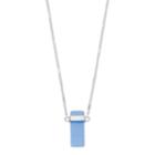 Lc Lauren Conrad Quartz Rectangle & Bar Pendant Necklace, Women's, Blue